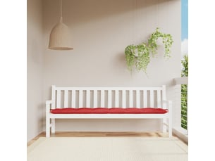 Coussin de banc de jardin, coussin d'assise rouge 200x50x7 cm tissu oxford cf52806