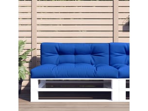 Lot de 2 coussins de palette, coussins de canapé bleu royal tissu cf59511