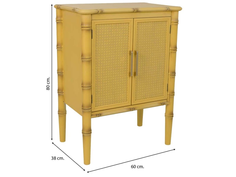  Console d'entrée en bois jaune 60x38x80 cm h  - Conforama C
