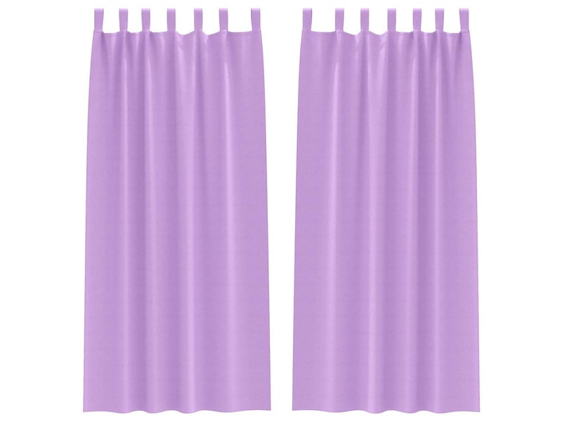  Lot de 2 rideaux occultants, rideaux black-out avec anneaux pourpre 260 x 140 cm cf44741  - Conforama A