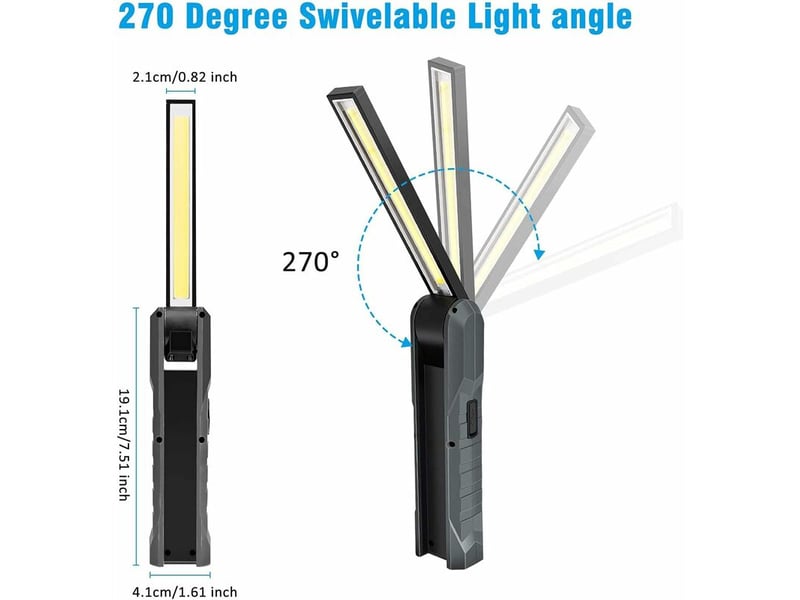 Lampe de travail usb lampe atelier led cob - Conforama D