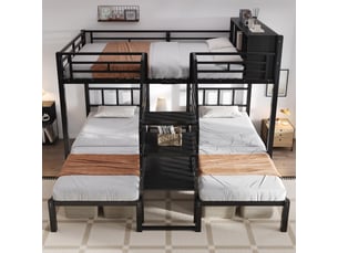 Lit superposé 90x200 cm <strong></strong>  <strong></strong> coloris noir