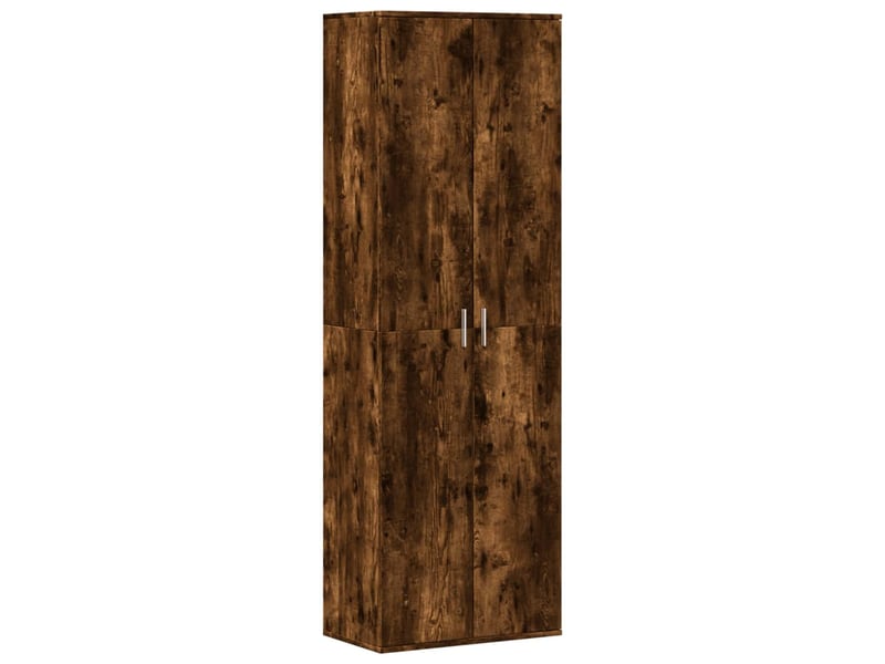  Buffet haut - bahut - meuble de rangement chêne fumé 60x35x180 cm bois d'ingénierie  - Conforama A
