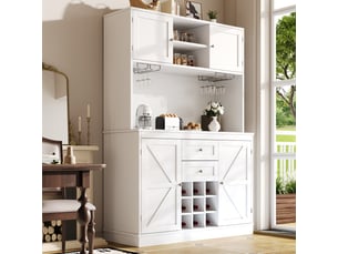 Buffet 4 porte(s) 2 tiroir(s) <strong></strong> <strong>Morn Vibe</strong> - 120 cm coloris blanc