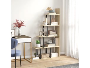 Bibliotheque coloris  bois clair 5 étagère(s) PANGIVO  - 102 cm x 160 cm