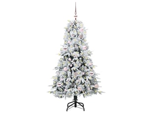 Sapin de noël - arbre de noël artificiel à branches articulées blanc 150 cm