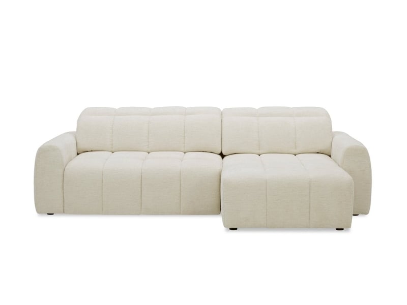  Canapé d'angle relax électrique en velours chiné beige dania -angle droit KF8665B-3M-BEI - Conforama E