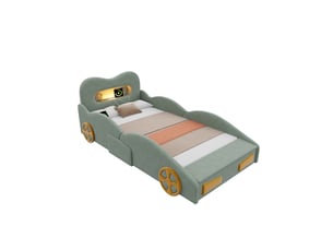 Lit avec rangement 90x200 cm coloris vert