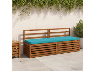 Lot de 2 coussins de banc, coussins d'assise vught 100 % polyester turquoise cf58180