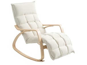 Fauteuil relax manuel MODENVIE Polyester blanc vendu A l'unité