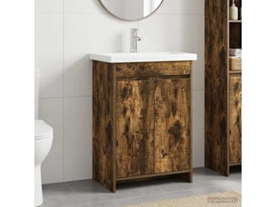Ensemble de mobilier de salle de bain chêne fumé shl7814