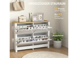 Meuble à chaussures 16 paire(s)  <strong></strong>  <strong></strong> coloris blanc