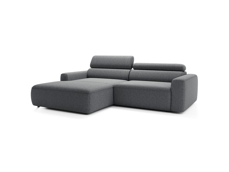 Selsey fando - canapé d'angle - 252 cm - tissu tressé gris - côté gauche Fando - Conforama A