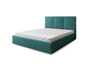 Lit coffre 140x200 cm <strong>MASSENO</strong>  <strong></strong> coloris bleu