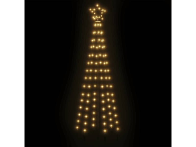  Arbre de noël, sapin de noël cône blanc chaud 108 led 70x180 cm  - Conforama D