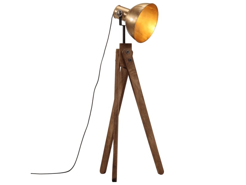  Lampadaire salon, lampe sur pied 25 w laiton antique 45x45x120 cm e27  - Conforama B