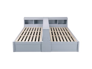 Lit banquette 90x200 cm coloris gris