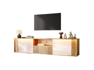 Meuble tv coloris bicolore 180 cm <strong>WISHDOR</strong> <strong></strong>
