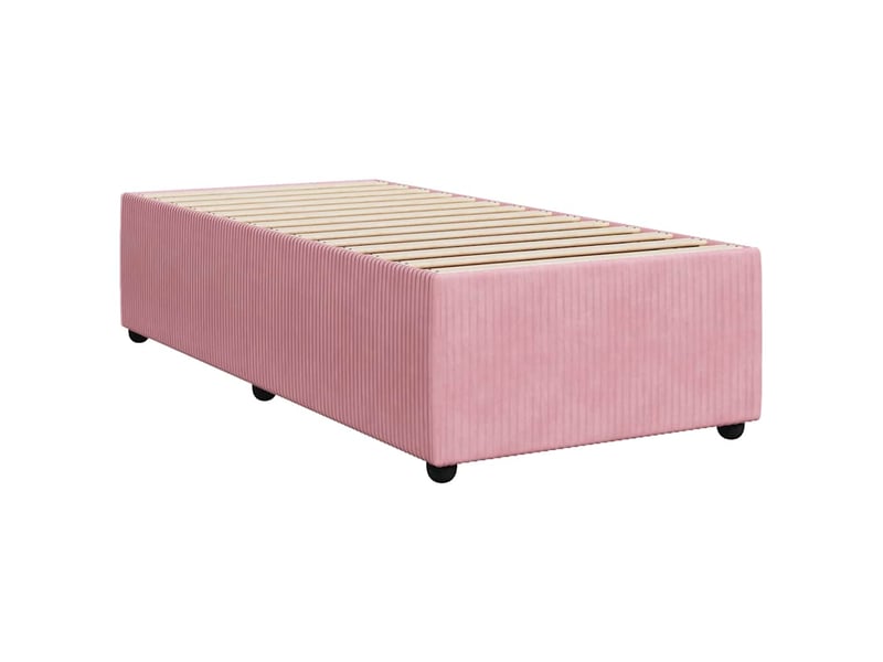 Lit simple- lit adulte -  cadre de lit sans matelas rose 80x200 cm velours  - Conforama B
