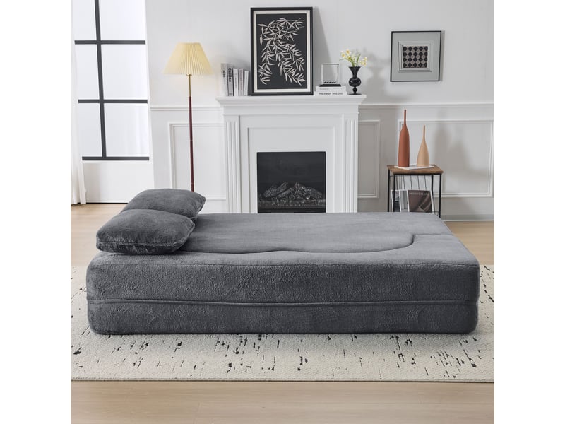  Canapé de salon, canapé moderne, gris, design moderne, pour salon, adapté à l'espace de vie, chambre  - Conforama W