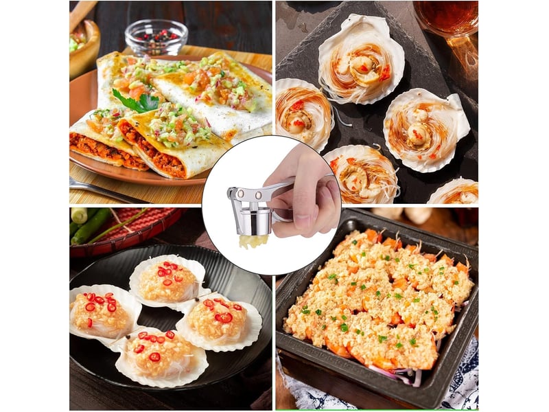 1 pc presse-ail de cuisine professionnel, presse-ail, broyeur de gingembre, presse-ail robuste, presse-ail, presse-ail convivial, facile - Conforama E