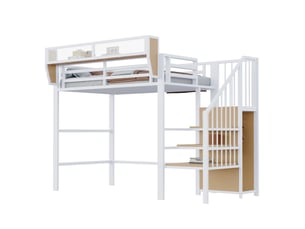 Lit mezzanine 90x200 cm STILVORA   coloris blanc