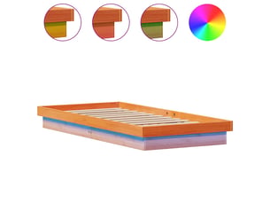 Lit simple 100x200 cm    coloris marron