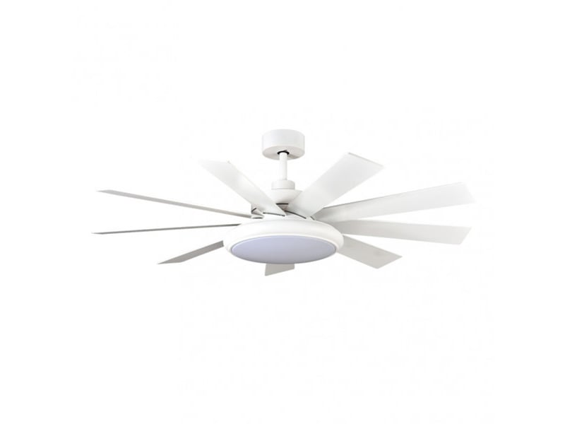  Ventilateur de plafond fabrilamp pireo dc blancblancblanchêtre 9 pales 132 cm 6 vitesses led 36 w télécommande 185391968 - Conforama D