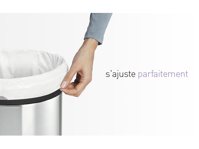  Lot de 90 sacs poubelle blancs – 3 paquets de 30, 42x55 cm  - Conforama D