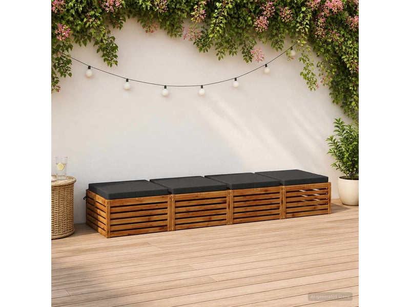  Lot de 4 coussins de siège, coussins d'assise soest 100 % polyester cf60127  - Conforama B