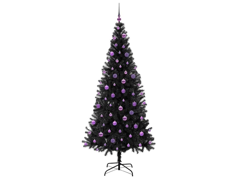  Sapin de noël - arbre de noël noir 210 cm pvc  - Conforama D