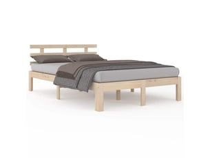 Lit 2 places 135x190 cm coloris marron