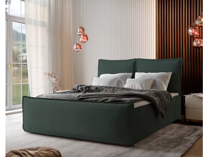 Lit avec rangement 180x200 cm <strong>MASSENO</strong>  <strong></strong> coloris vert
