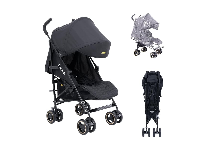  Poussette pliable 51x81x104,5 cm inclinable métal noire  - Conforama A