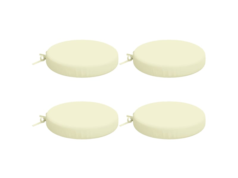  Lot de 4 coussins de siège, coussins d'assise soest 100 % polyester crème cf60400  - Conforama A