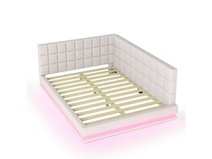 Lit banquette 140x200 cm    coloris beige