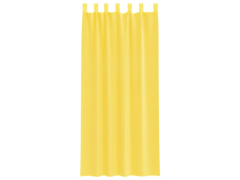  Lot de 2 rideaux en voile, voilages avec passe-tringles jaune cf44467  - Conforama D