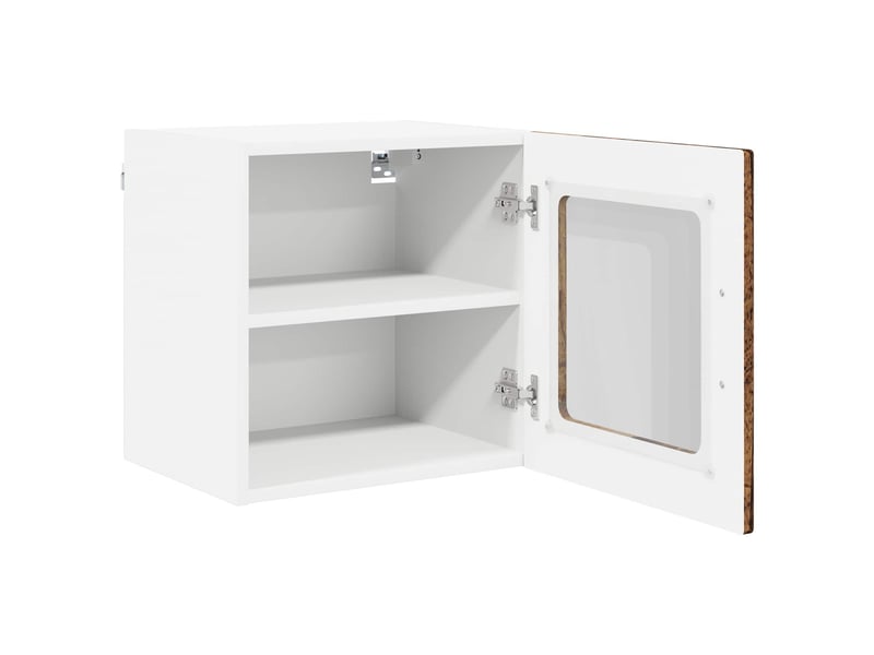  Meuble mural de cuisine, cabinet en verre mural bois ancien 40x31x40cm shl1050  - Conforama E