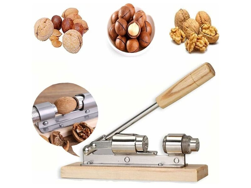 Casse-noisette manuel en bois, ouvre-écrou de cuisine pour noix, amandes et noisettes (1 pcs) - Conforama A