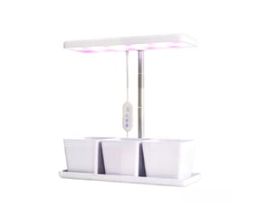 Lampe de croissance led 10 w 31,8 x 13,4 cm – blanche – 3 bacs, minuterie et intensité réglable