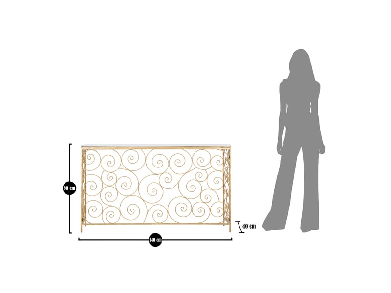  Console goris, un étagère, 140x36x82h cm blanc Goris - Conforama C
