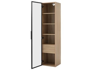Vitrine coloris naturel 3 étagère(s) HAUSS SPOLE - 40 cmx165 cm