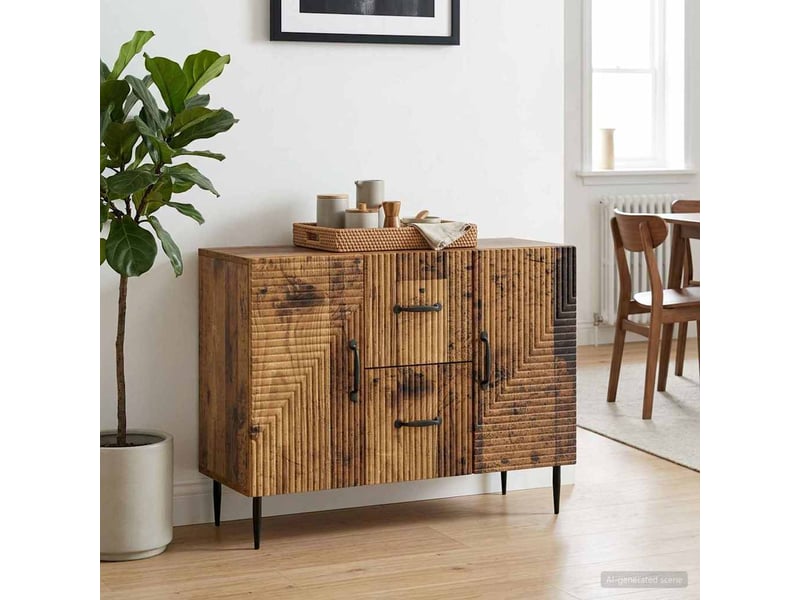  Buffet - bahut - meuble de rangement bois ancien 89 x 34,5 x 60 cm bois d'ingénierie  - Conforama D