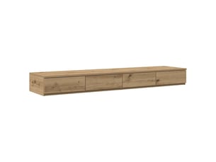 Vidaxl tiroirs de lit chêne artisanal 4 rangements meuble bois 140x36,5x16,5 cm chambre couchage