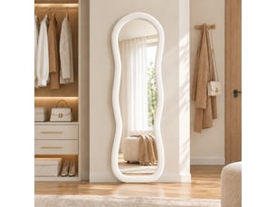 Miroir rectangulaire à poser coloris blanc <strong>NAHILIMI</strong> <strong></strong> - 50 cm x 50 cm