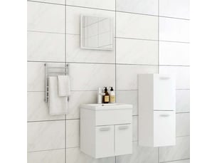 Ensemble de meubles de salle de bain blanc aggloméré cf63893