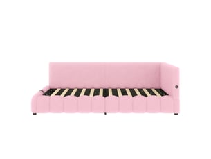 Lit banquette 140x200 cm <strong>ZOVIRA</strong> <strong></strong> coloris gris