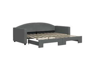 Lit simple 90x190 cm coloris gris