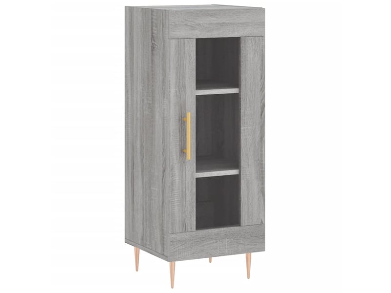  Buffet haut - bahut - meuble de rangement sonoma gris 34,5x34x180 cm bois d'ingénierie  - Conforama E