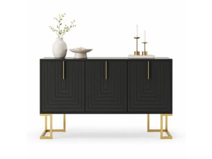 Buffet 3 porte(s) 0 tiroir(s) <strong></strong> <strong></strong> - 138 cm coloris noir